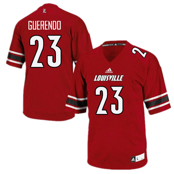 Men #23 Isaac Guerendo Louisville Cardinals College Football Jerseys Stitched Sale-Red - Click Image to Close